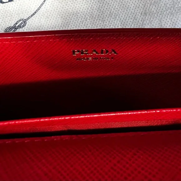 ONE OF A KIND - PRADA Mini Wallet Bag, Fiery Red - Picture 10 of 14